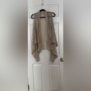 KEREN hart Open-Weave Knit Cardigan - Taupe
